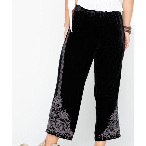 $258 NWT Johnny Was Hirsch Velvet Crop Pant M - Picture 3 of 6